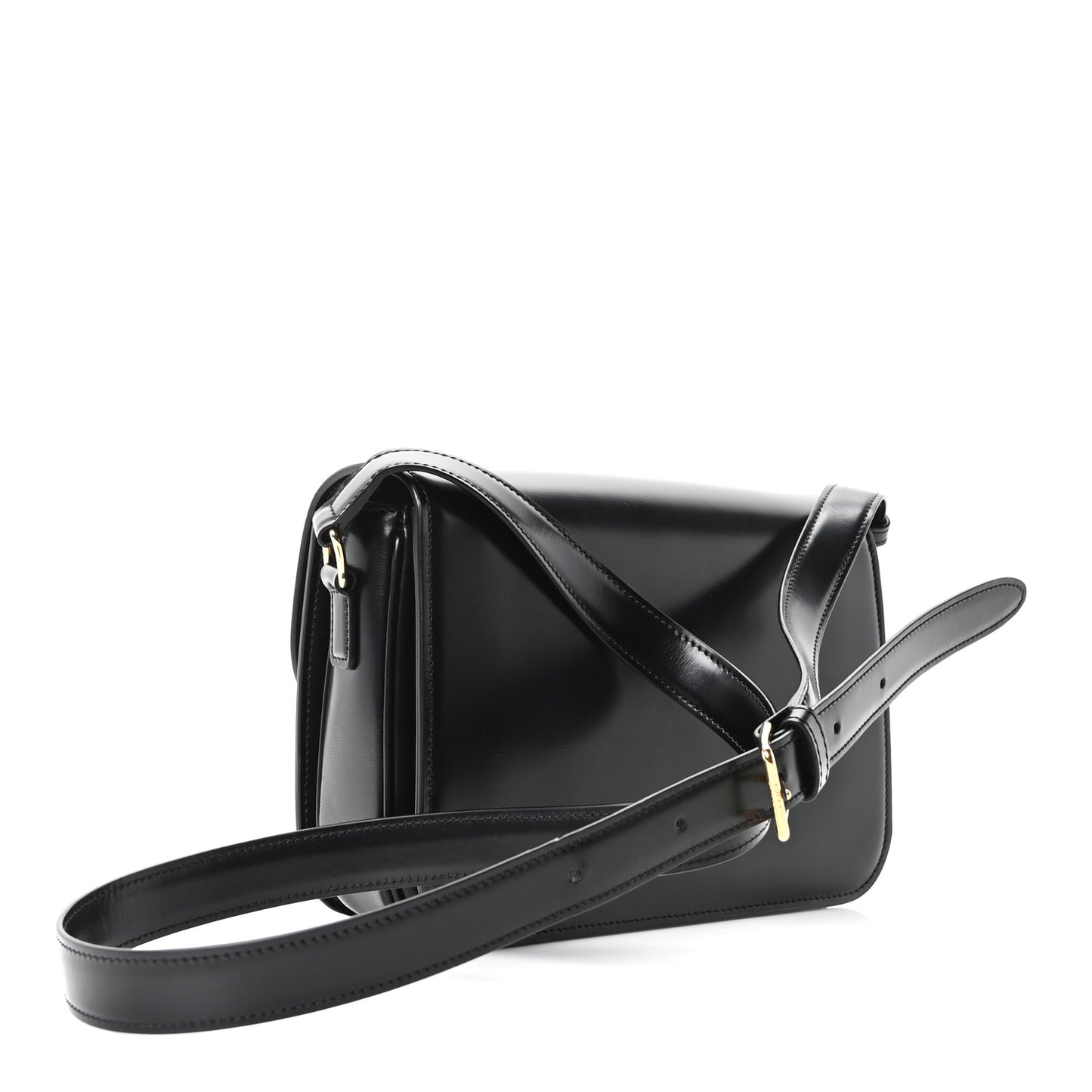 Shiny Calfskin Medium Triomphe Black