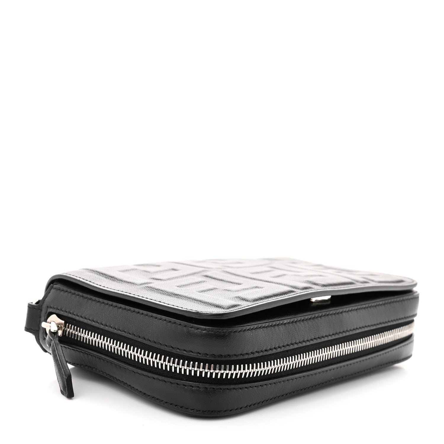 Fendi Nappa FF 1974 Embossed Mini Expandable Flap Bag Black 4 of 11