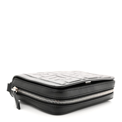 Fendi Nappa FF 1974 Embossed Mini Expandable Flap Bag Black 4 of 11