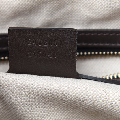 Gucci Monogram Vintage Web Medium Boston Dark Brown 6 of 9
