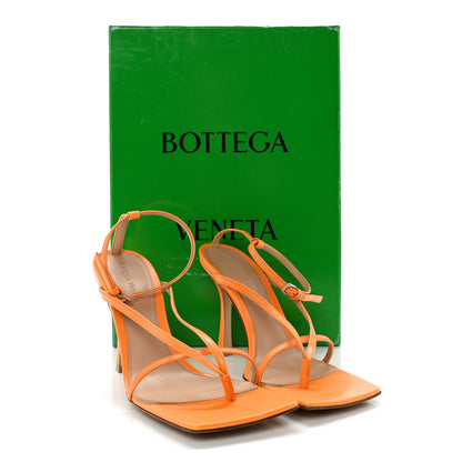 Bottega Veneta Lambskin Stretch Multi Strap 90mm Sandals 38.5 Tangerine 10 of 10