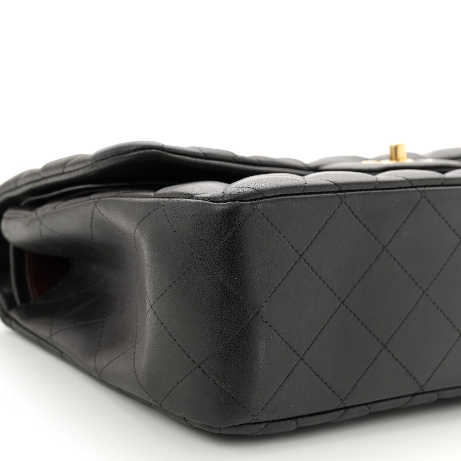 Chanel Lambskin Quilted Jumbo Double Flap Black 9 of 12