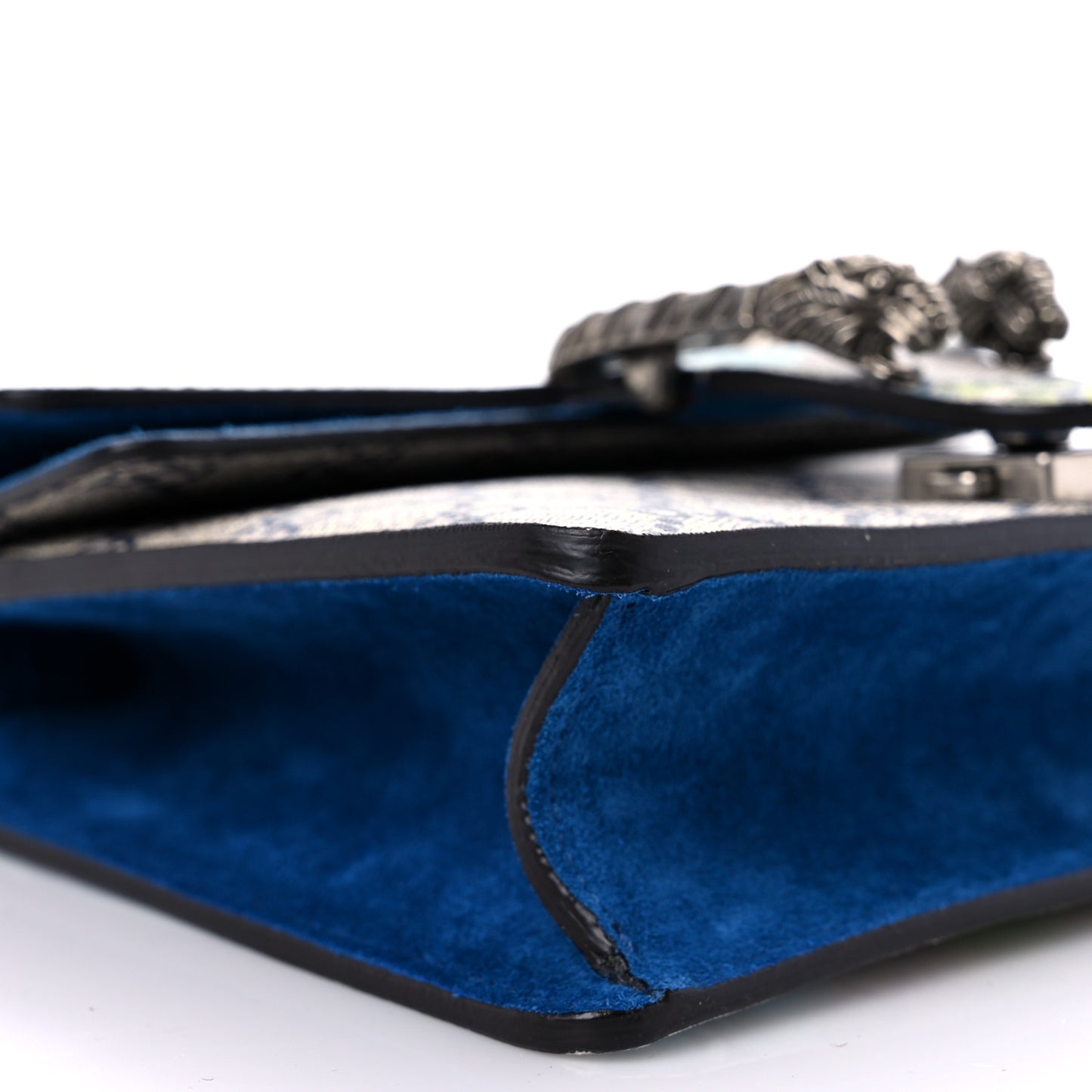 GG Supreme Monogram Blooms Mini Dionysus Shoulder Bag Beige Navy Vintage Blue