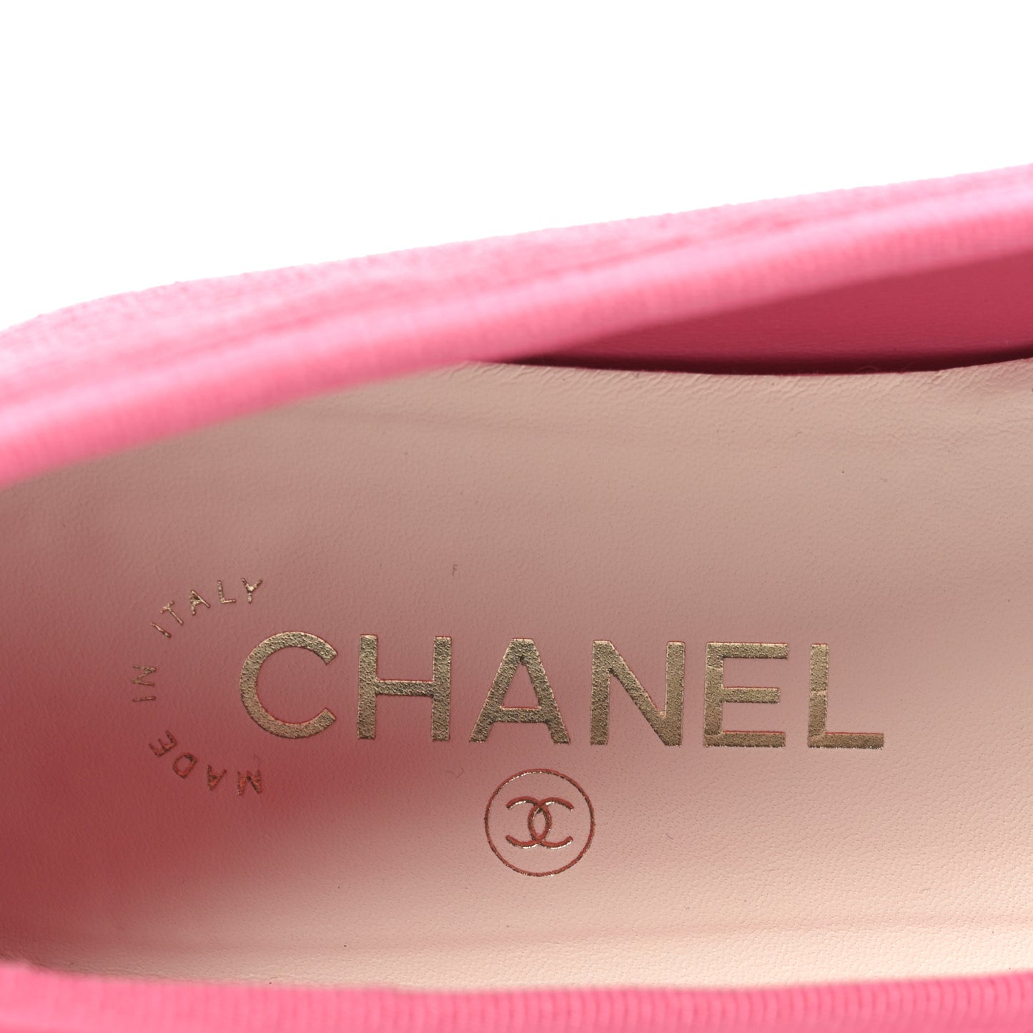 Embroidered Fabric Cap Toe CC Ballerina Flats 39 Dark Pink