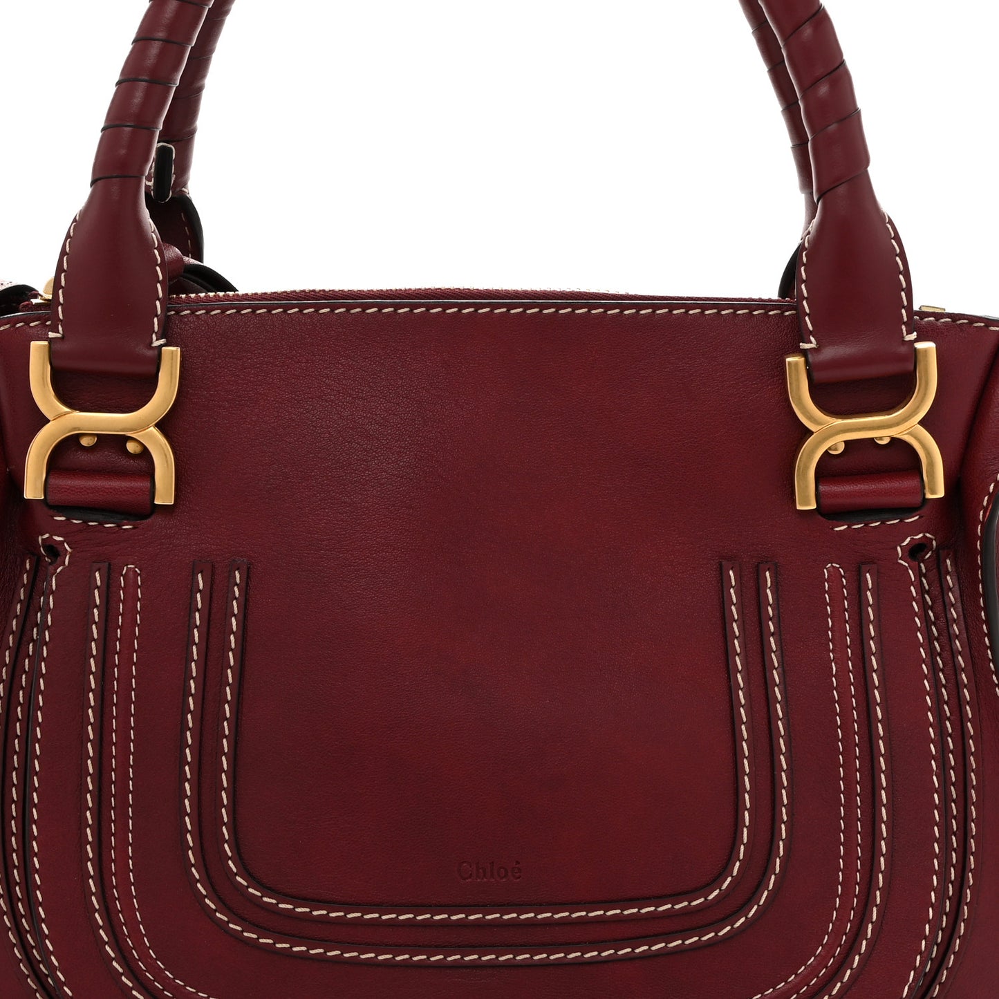 Calfskin Medium Marcie Satchel Stormy Red