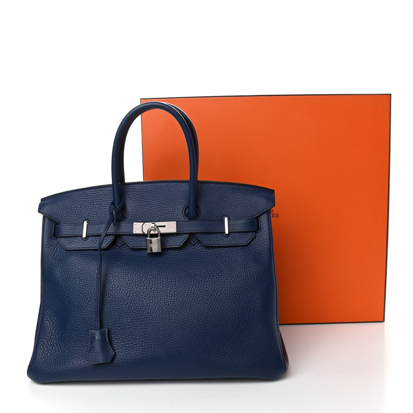 Taurillon Clemence Birkin 35 Bleu Saphir