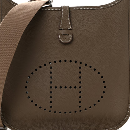 Hermes Taurillon Clemence EVELYNE III PM Etoupe 8 of 11