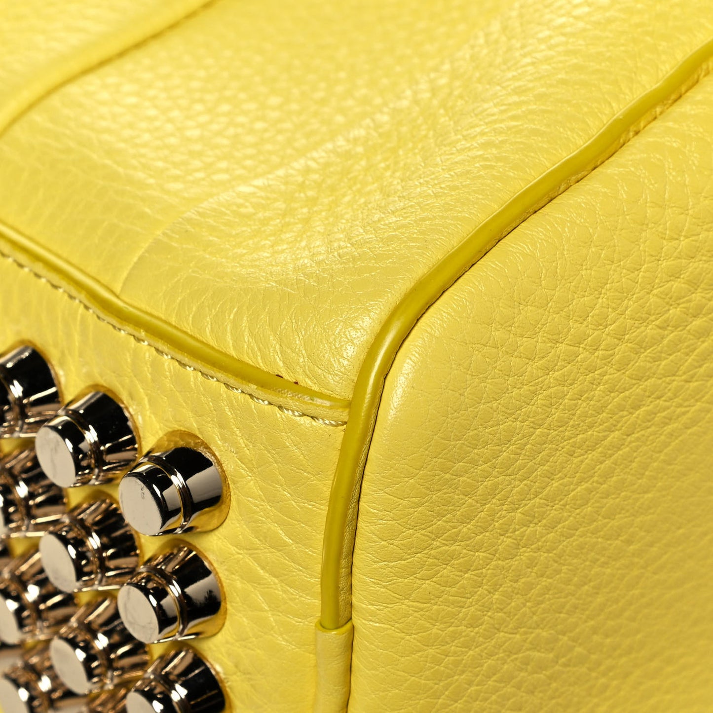 Pebbled Lambskin Rockie Yellow Gold Hardware
