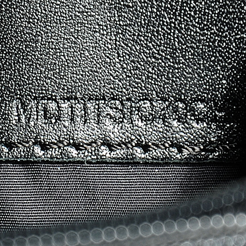 Patent Canvas Smoked Check Wallet Black