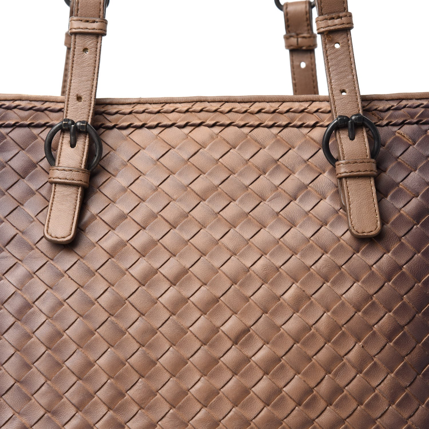 Bottega Veneta Nappa Intrecciato Ombre Shoulder Bag Camel 13 of 13