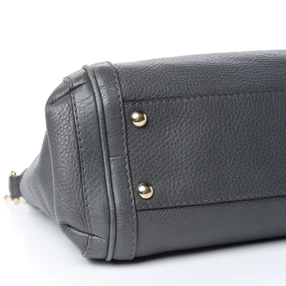 Gucci Pebbled Calfskin Small Bella Top Handle Bag Gray 6 of 17