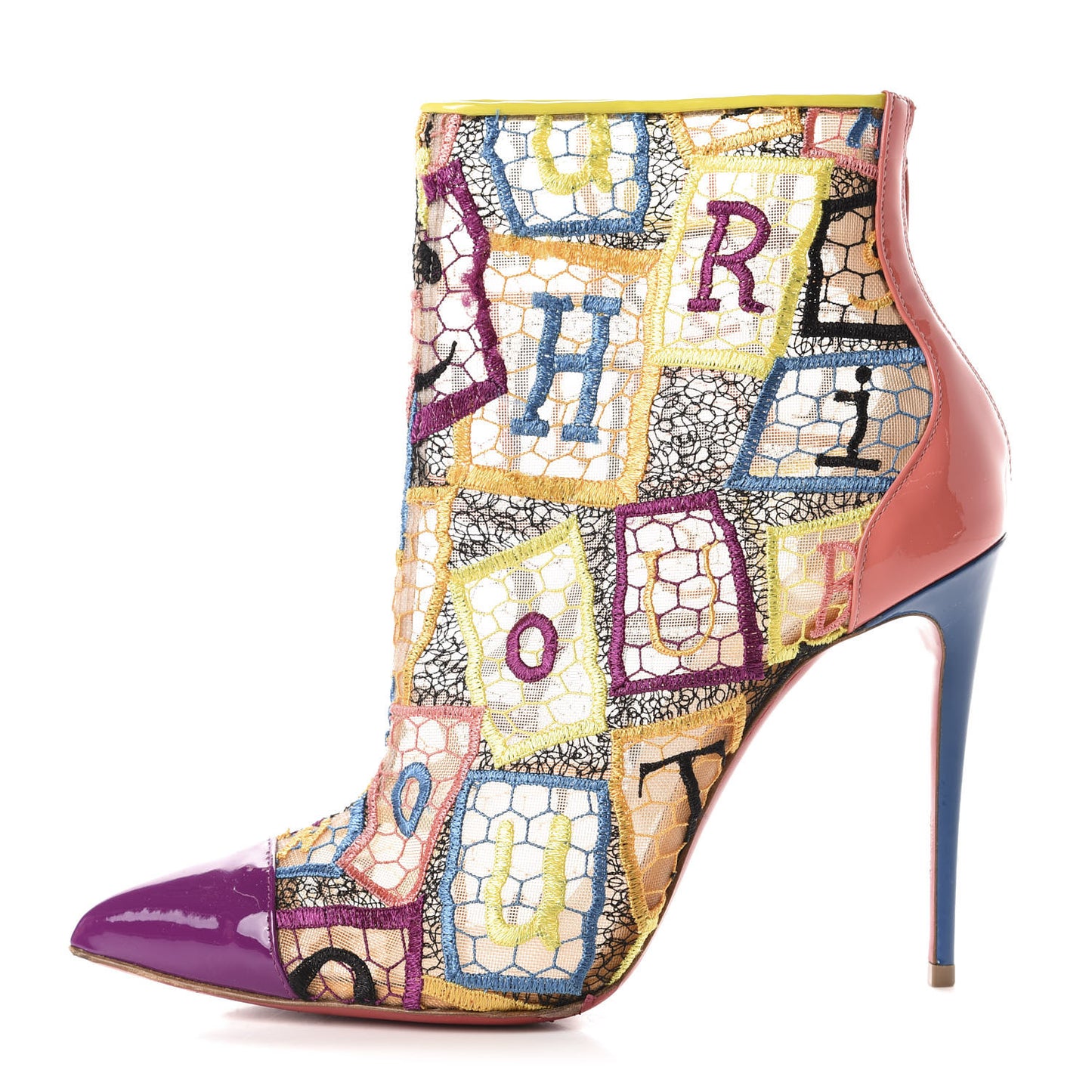 Patent Lace Gipsybootie 100 Ankle Boots 39.5 Multicolor