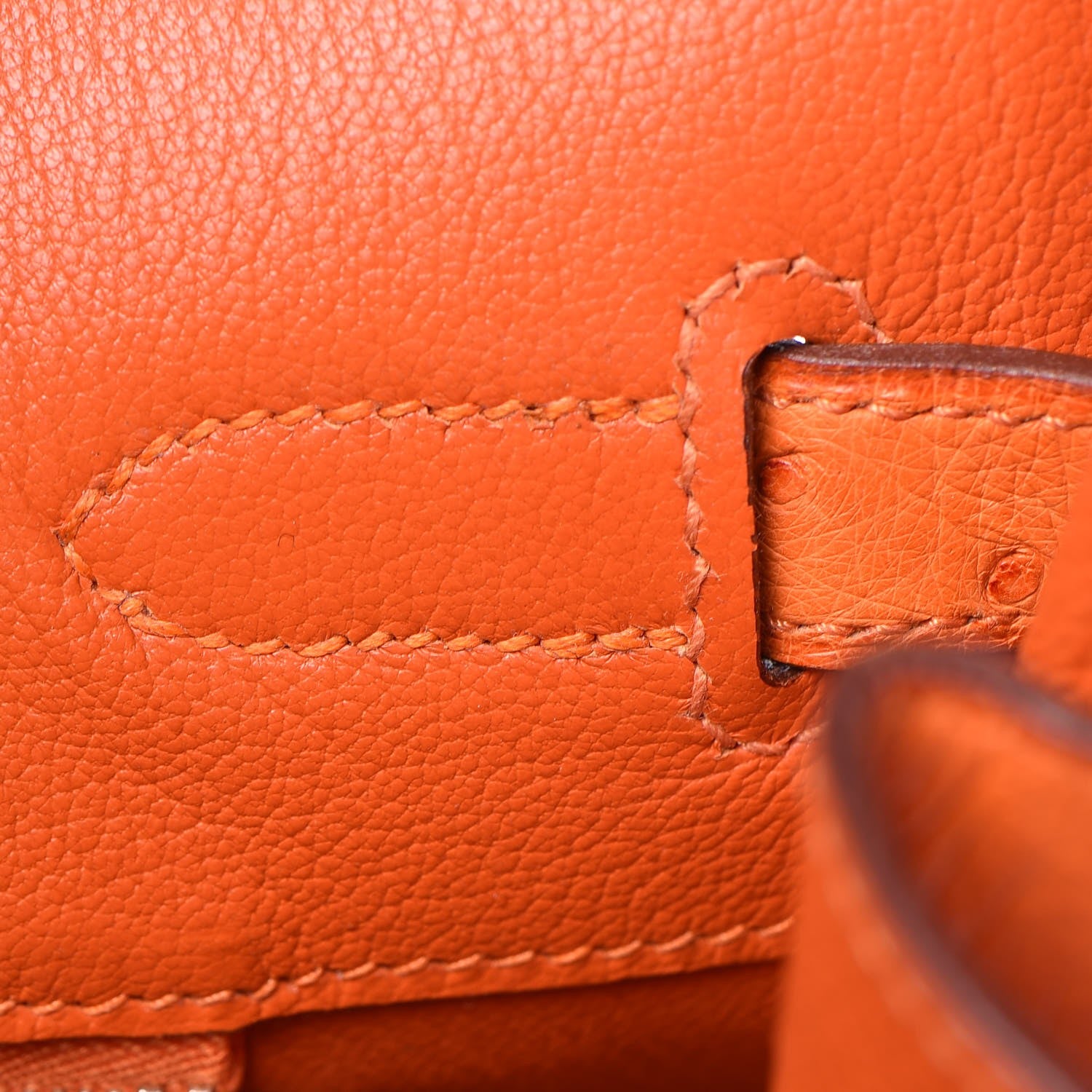 Hermes Ostrich Birkin 35 Orange 10 of 33