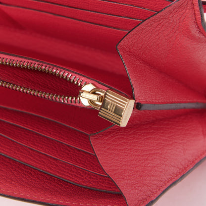 Hermes Chevre Mysore Kelly Longue Wallet Rose Lipstick 9 of 12