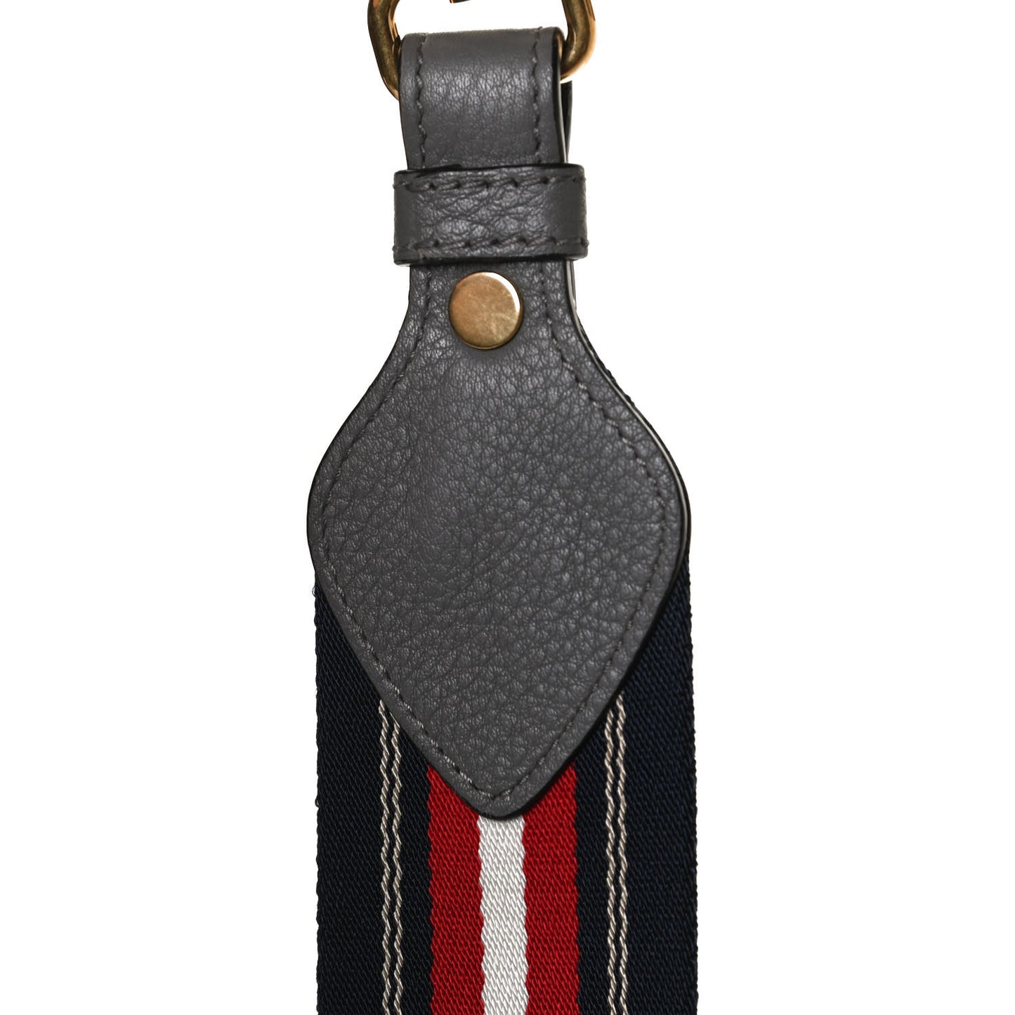 Vitello Daino Striped Fabric Shoulder Strap