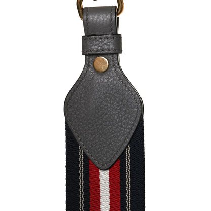 Prada Vitello Daino Striped Fabric Shoulder Strap 4 of 5