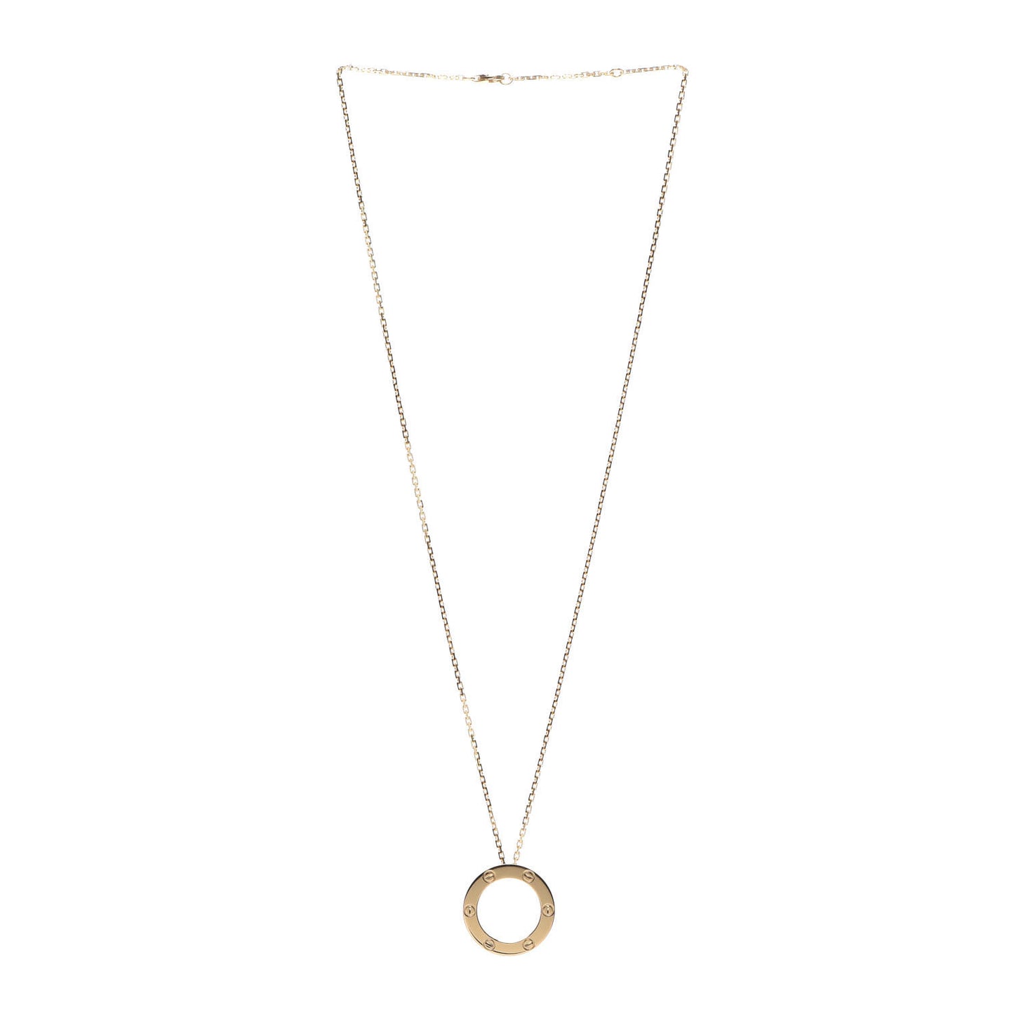 18K Yellow Gold LOVE Pendant Necklace