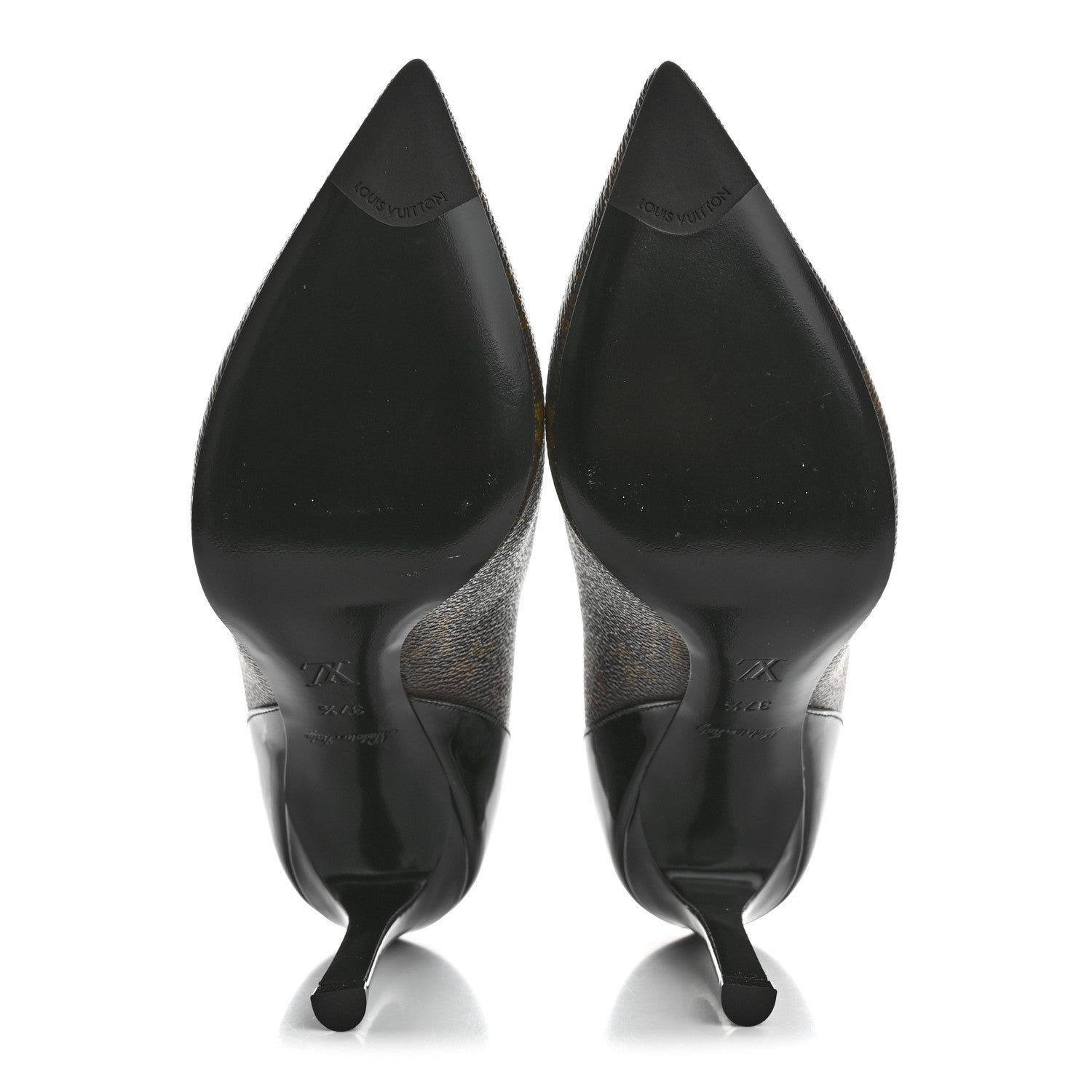 Louis Vuitton Monogram Cherie Pumps 37.5 Black 6 of 9