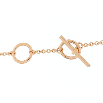 Hermes 18K Rose Gold Diamond TPM Vertige Coeur Necklace SH 4 of 7