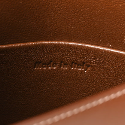 Celine Glazed Calfskin Small Bi-Color Trotteur Chestnut 6 of 10