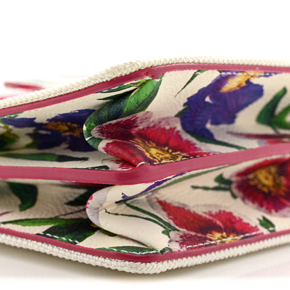 Salvatore Ferragamo Canvas Calfskin Thalia Crossbody Bag White Multicolor 9 of 12