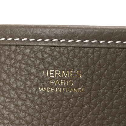 Hermes Taurillon Clemence EVELYNE III PM Etoupe 6 of 11