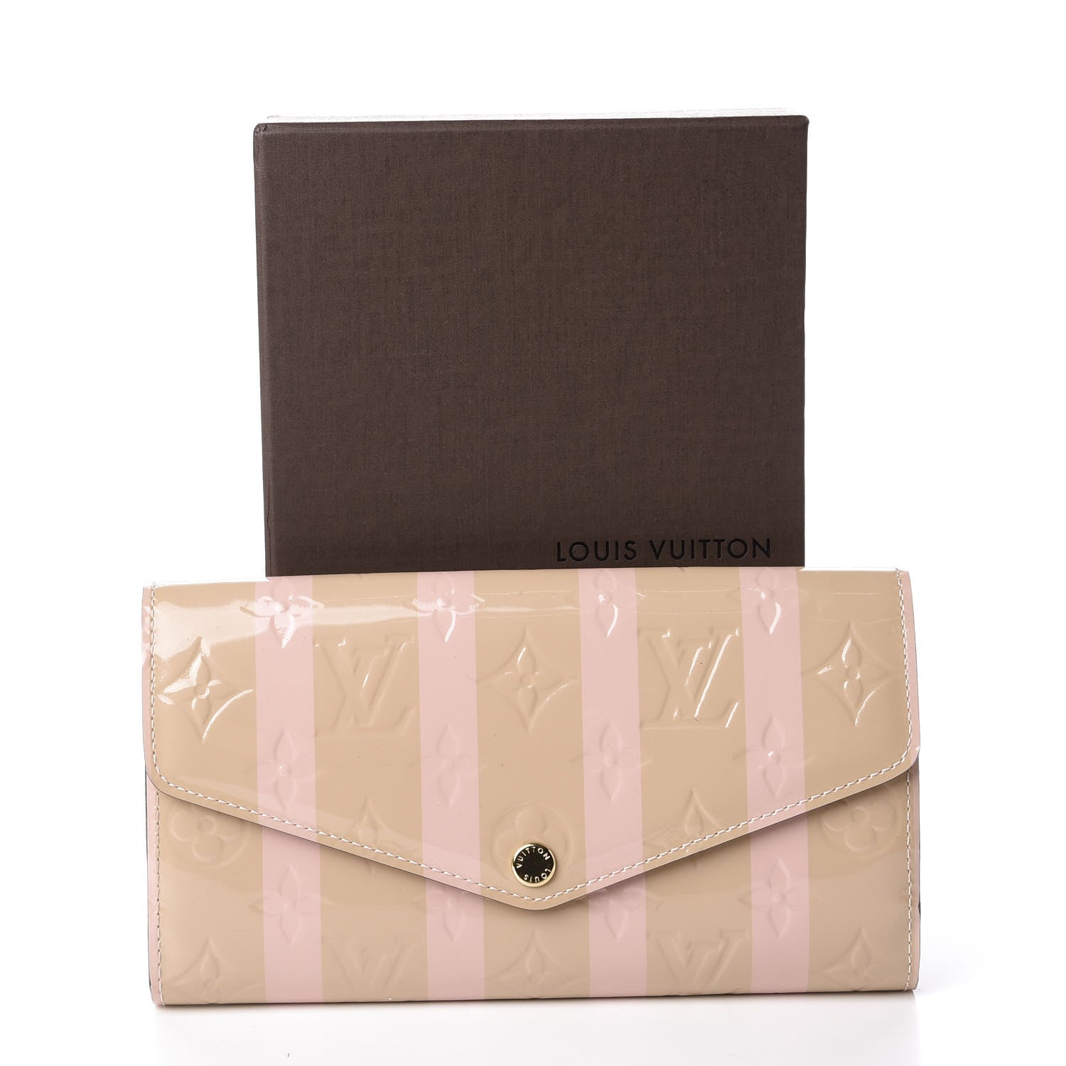 Louis Vuitton Vernis Rayures Sarah Wallet NM Dune 9 of 9