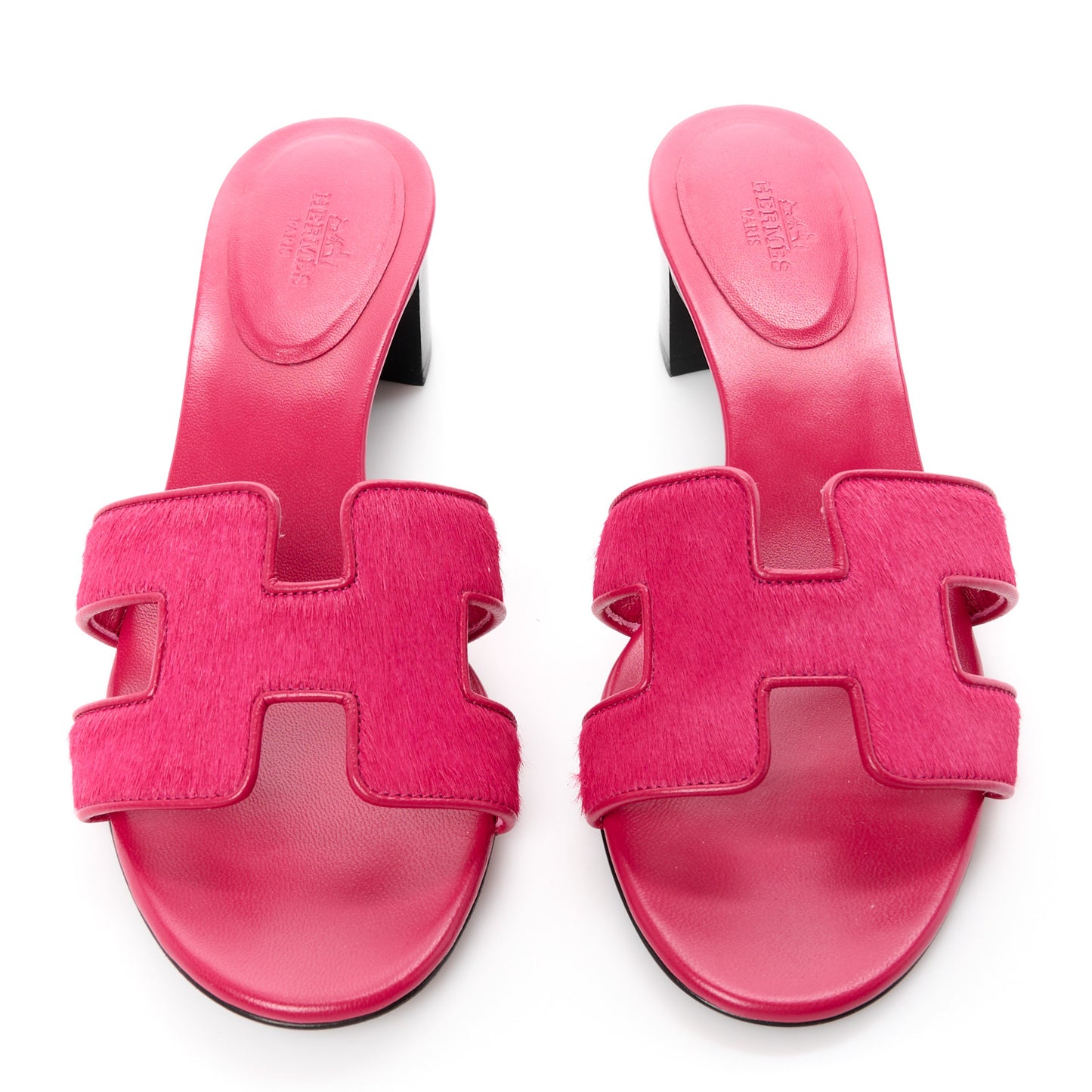 Pony Hair Oasis Sandals 37 Rose Fuchsia