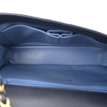 Chanel Caviar Quilted Medium CC Filigree Flap Navy Black 5 of 10