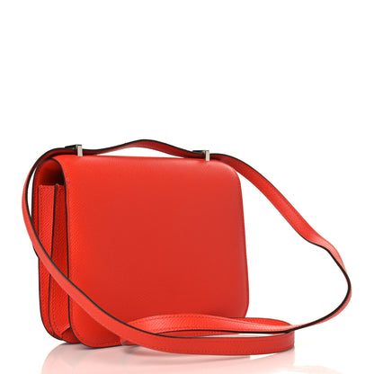 Hermes Epsom Enamel Constance 18 Capucine Sanguine 3 of 10