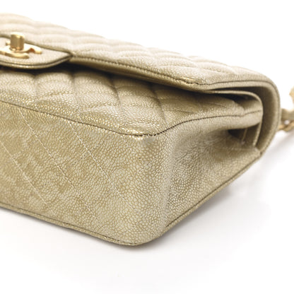 Chanel Metallic Caviar Quilted Medium Double Flap Gold 9 of 10