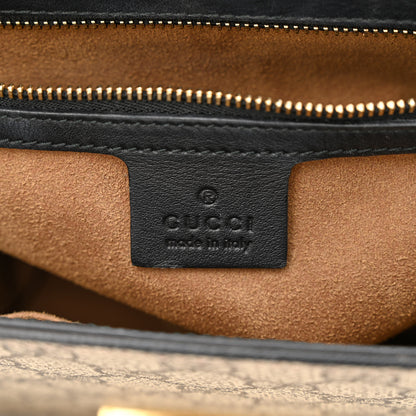 Gucci GG Supreme Monogram Calfskin Medium Padlock Shoulder Bag Beige Black Cuir 6 of 16