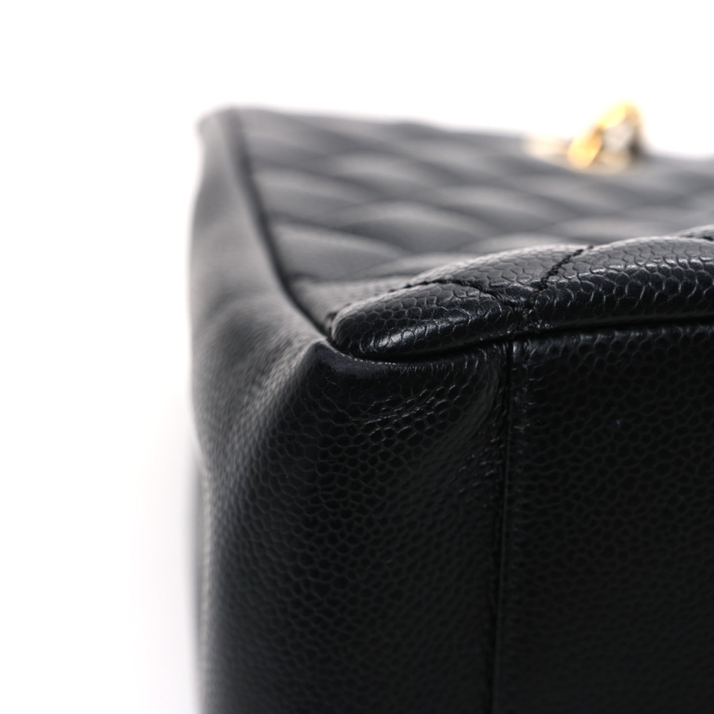 Caviar Quilted Grand Shopping Tote GST Black