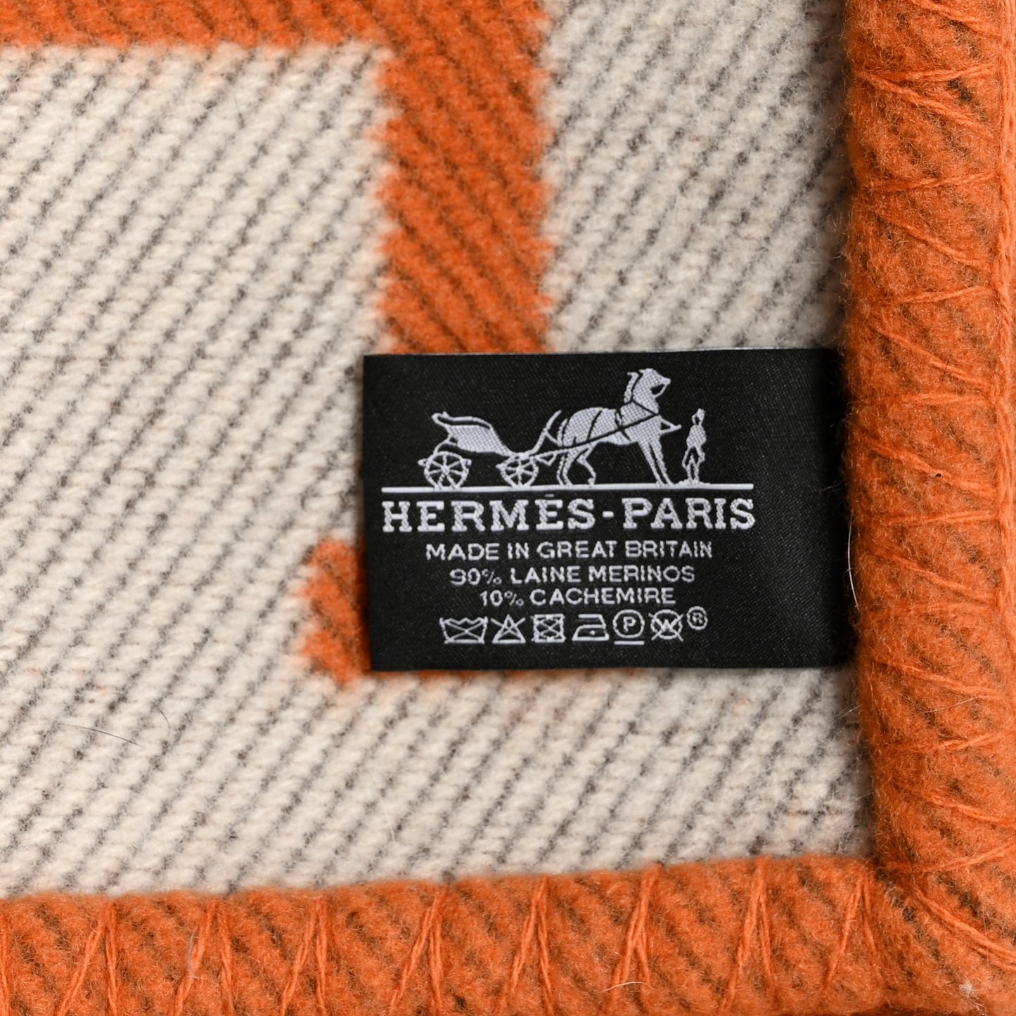 Wool Cashmere Signature Classic Avalon Blanket Ecru Potiron