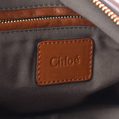 Chloe Calfskin Perforated Marcie Animation Satchel Brown 7 of 12