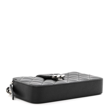 Chanel Lambskin Quilted CC Box Clutch With Chain Black 4 of 11