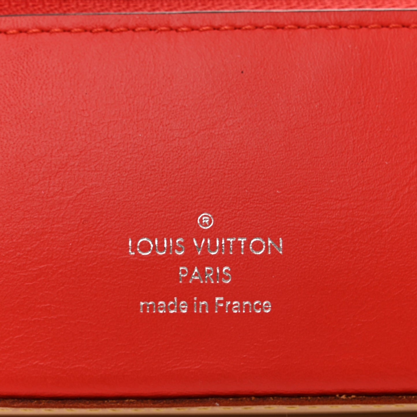 Monogram Elizabeth Pencil Pouch Red