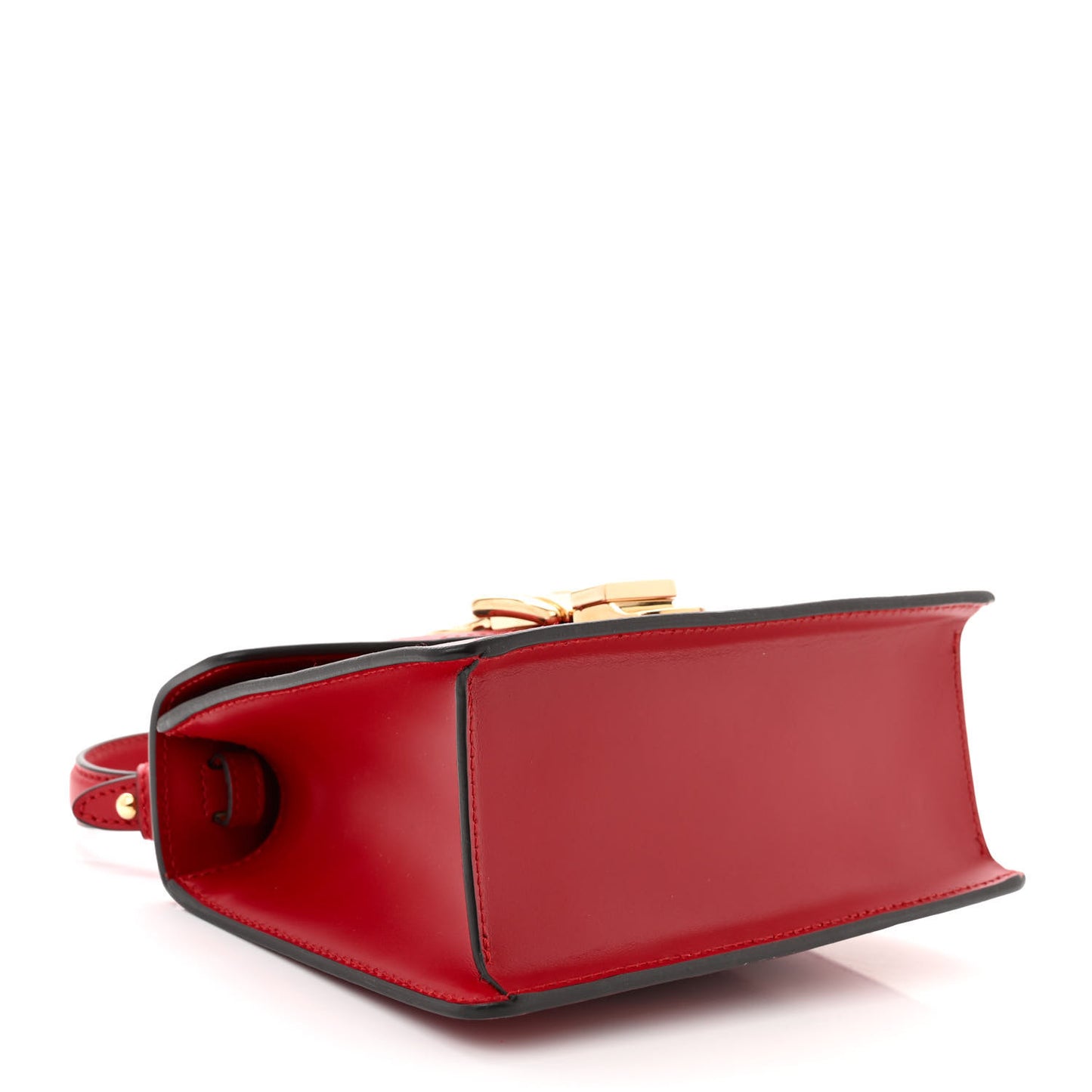 Calfskin Mini Sylvie Top Handle Bag Hibiscus Red