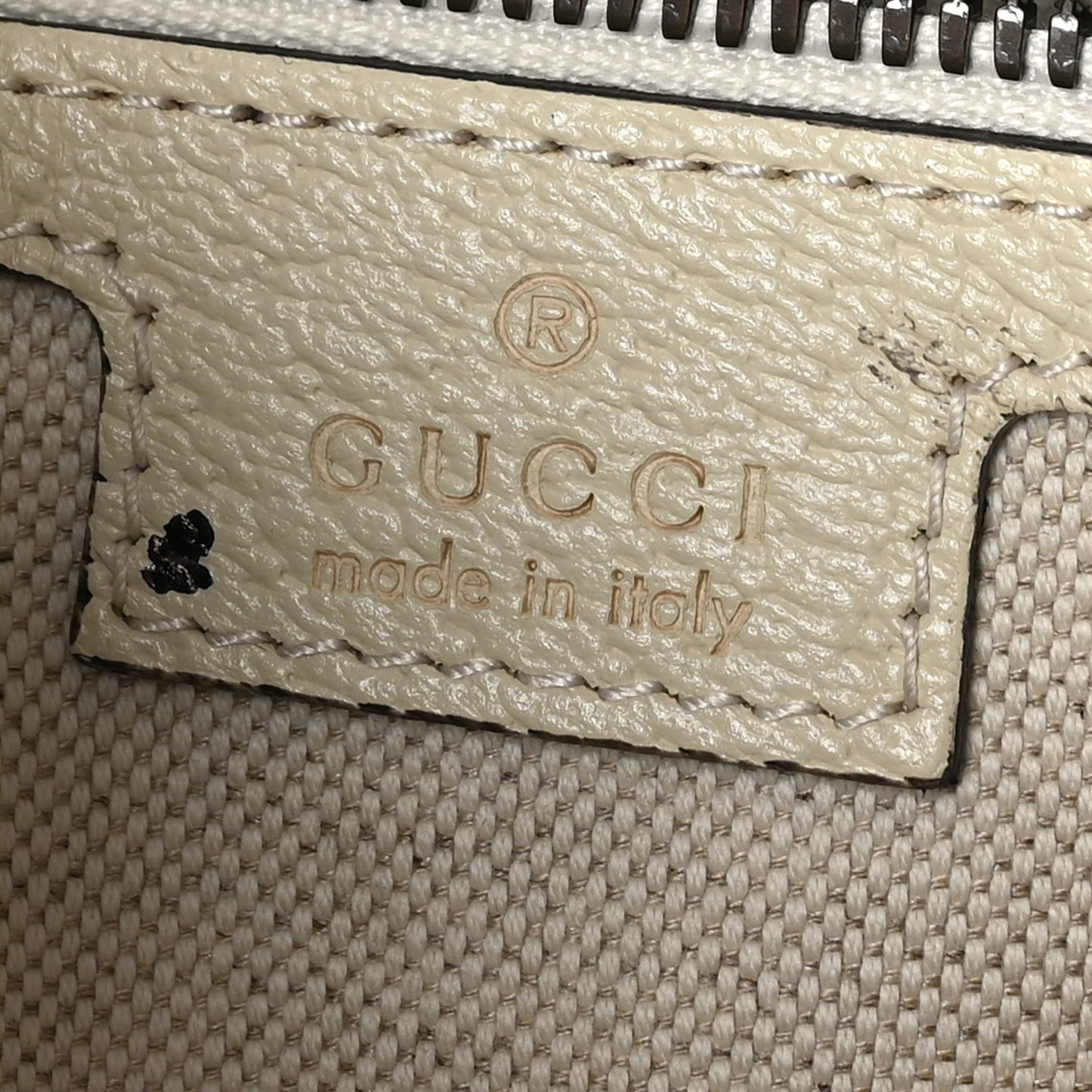 GG Supreme Monogram Textured Dollar Calfskin Web Medium Ophidia Duffle Bag Beige Ebony Mystic White