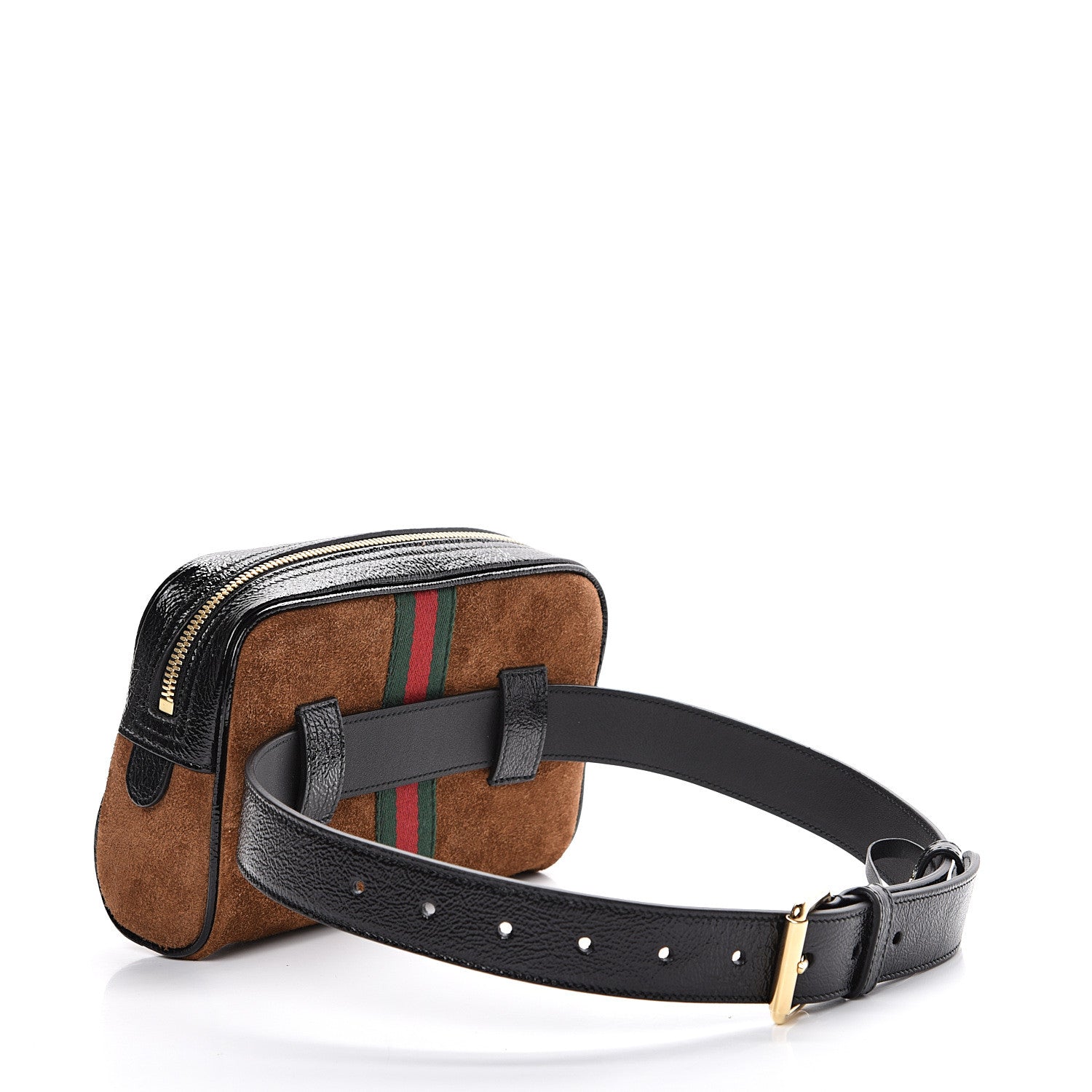 Gucci Suede Small Ophidia Belt Bag 65 26 Nocciola Black 2 of 11