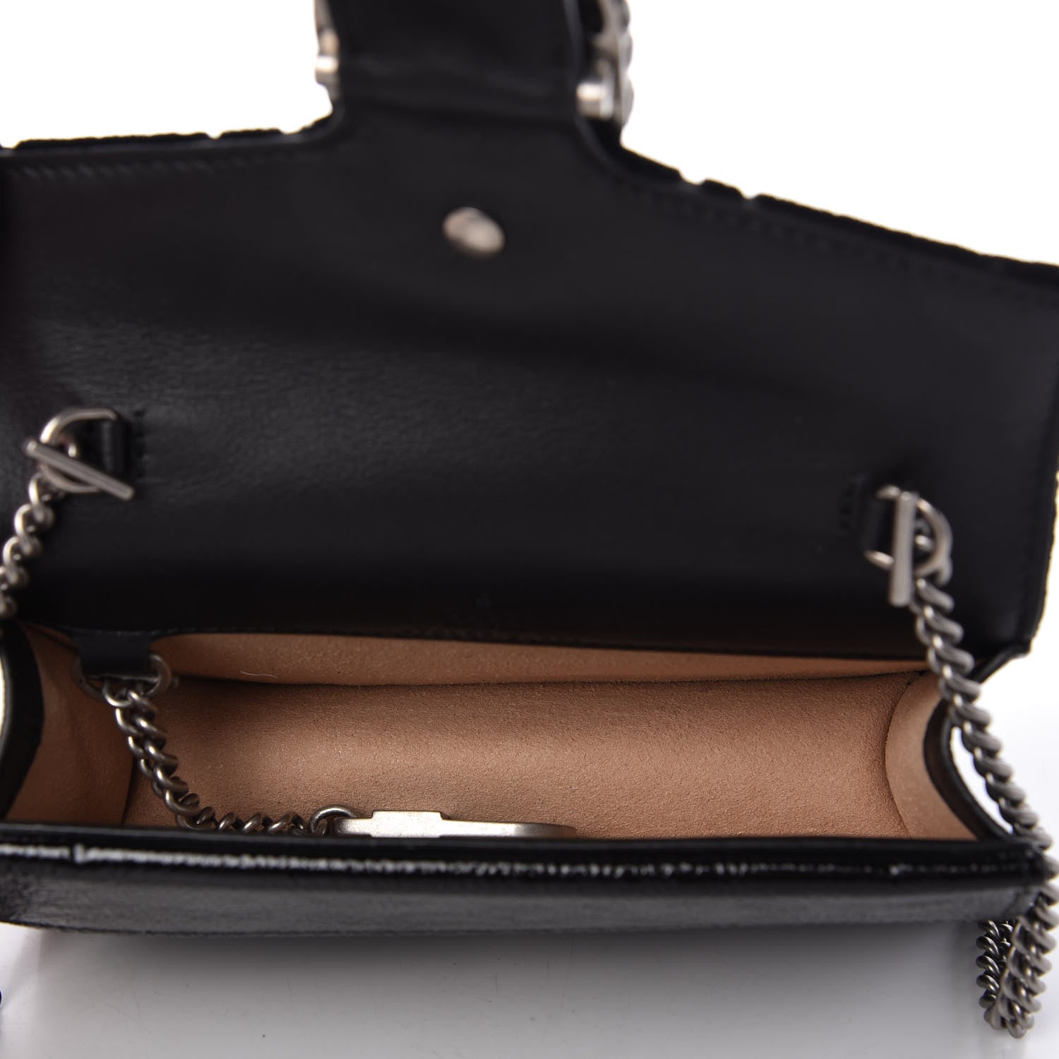 Gucci Velvet GG Monogram Super Mini Dionysus Shoulder Bag Black 5 of 9