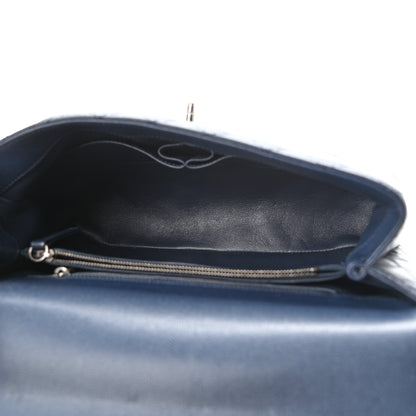 Chanel Caviar Lizard Quilted Medium Coco Handle Flap Navy 7 of 10