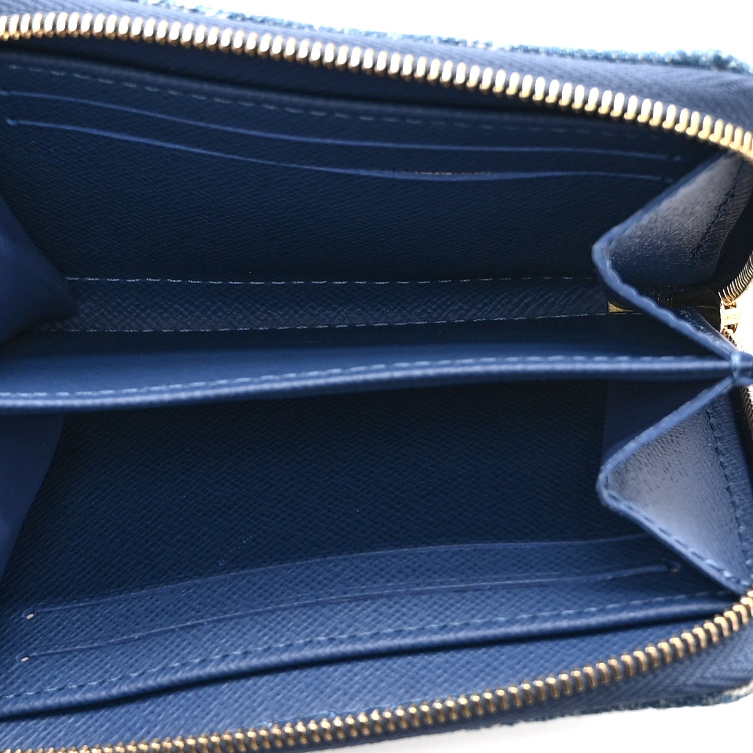 Louis Vuitton Denim Monogram Zippy Coin Purse Blue 5 of 9