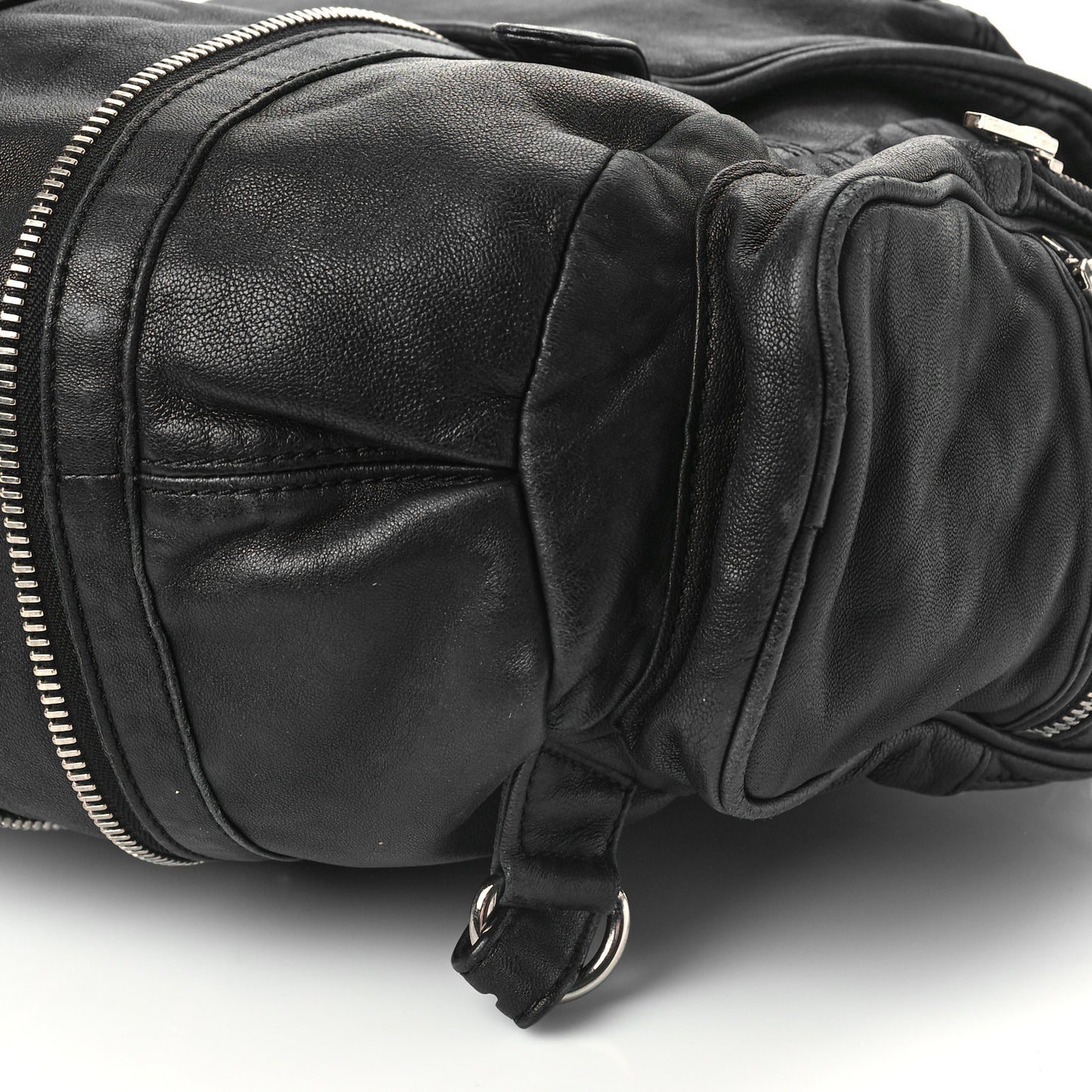 Lambskin Marti Backpack Bag Washed Black Rhodium Hardware
