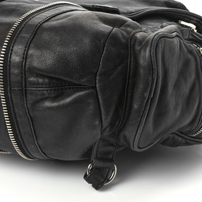 Alexander Wang Lambskin Marti Backpack Bag Washed Black Rhodium Hardware 8 of 13