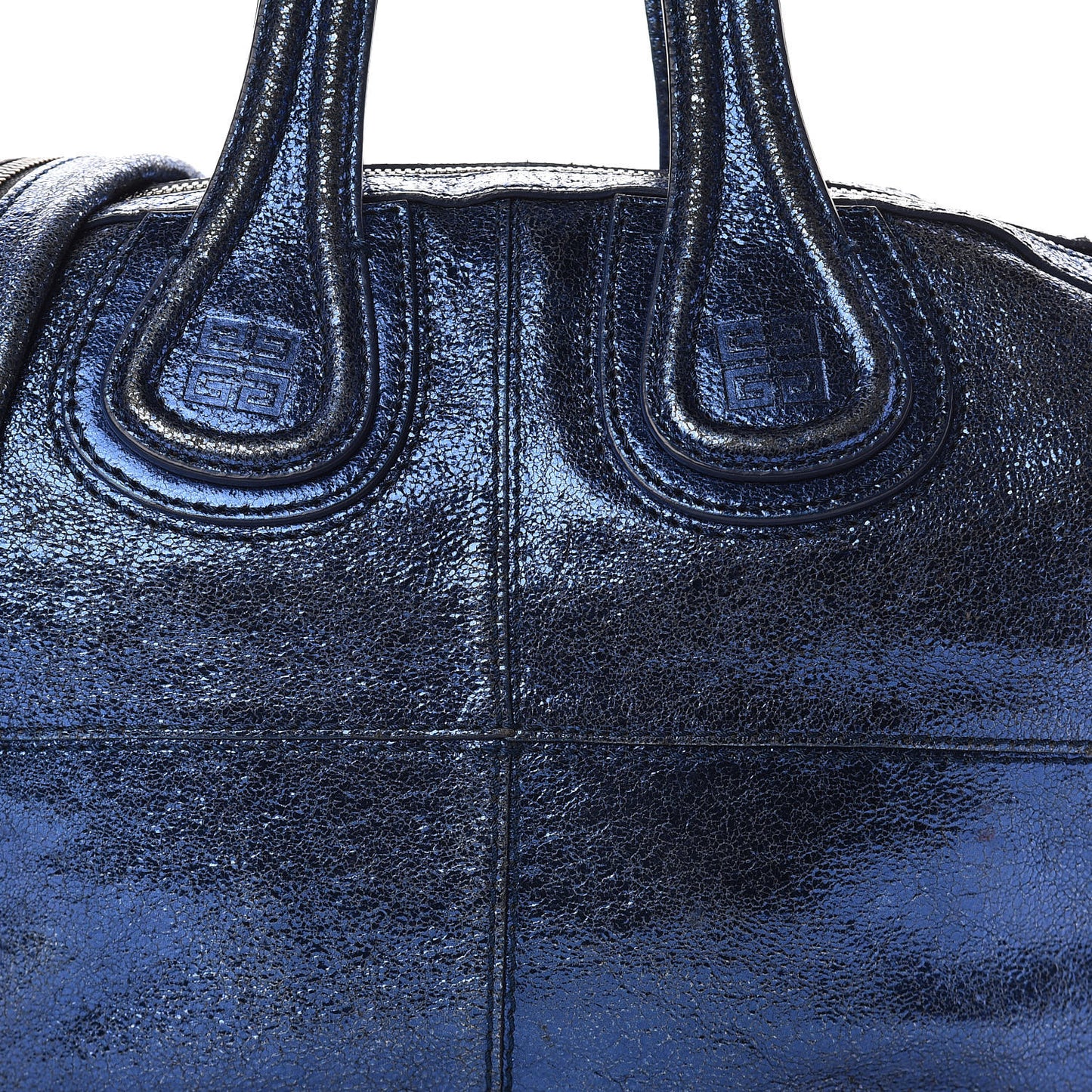 Metallic Calfskin Small Nightingale Blue