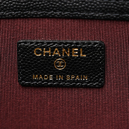 Chanel Caviar Quilted Large Cosmetic Case Black 6 of 7