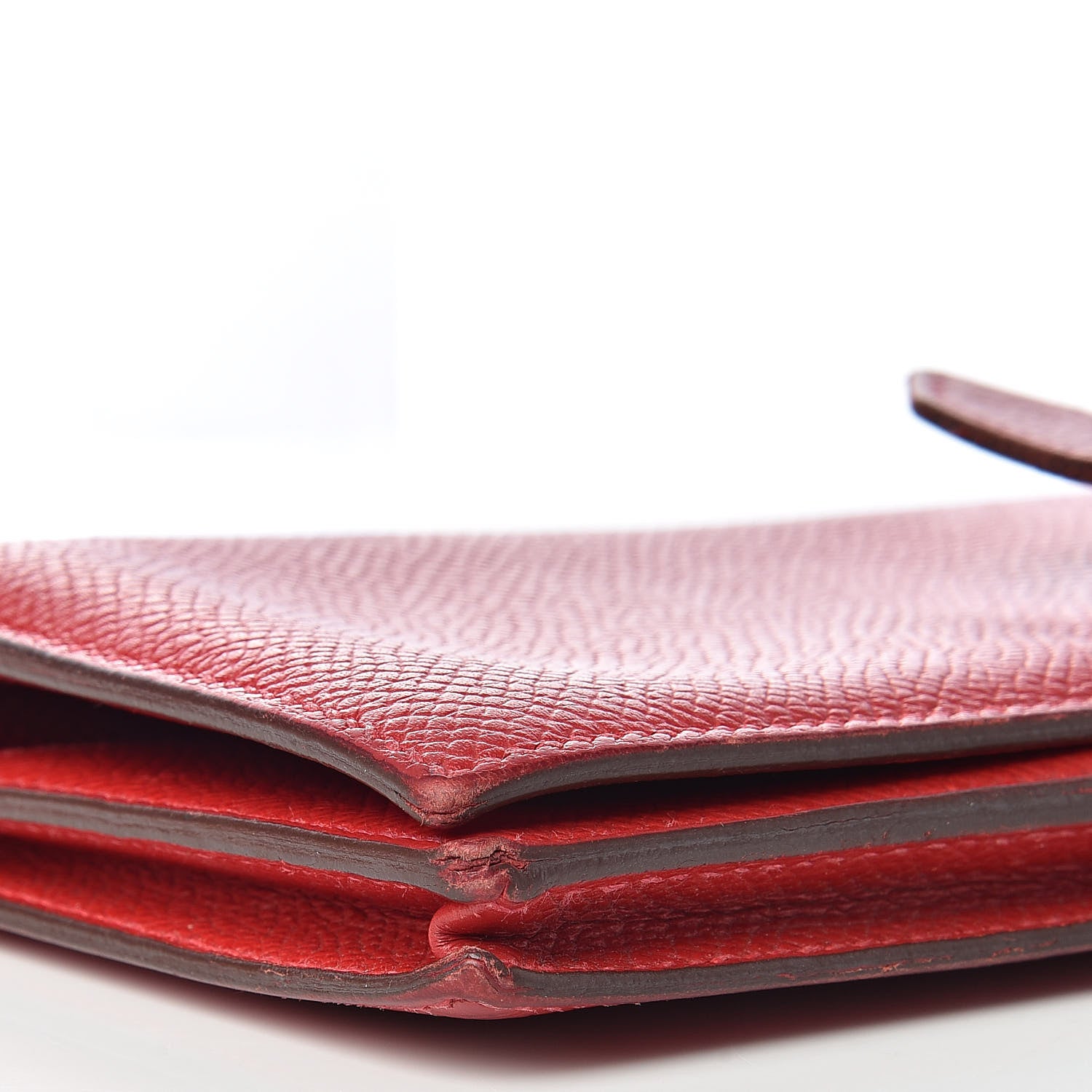 Hermes Epsom Bearn Gusset Wallet Rouge Casaque 13 of 18