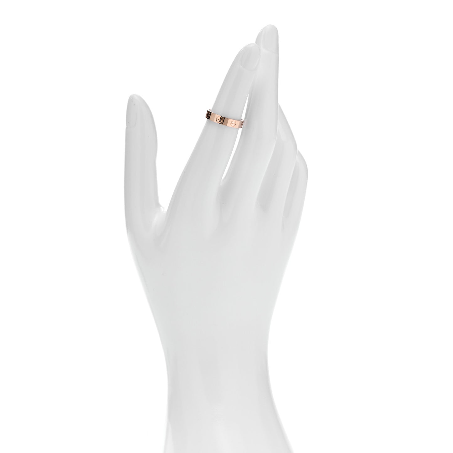18K Pink Gold 3.5mm LOVE Wedding Band Ring 48 4.5