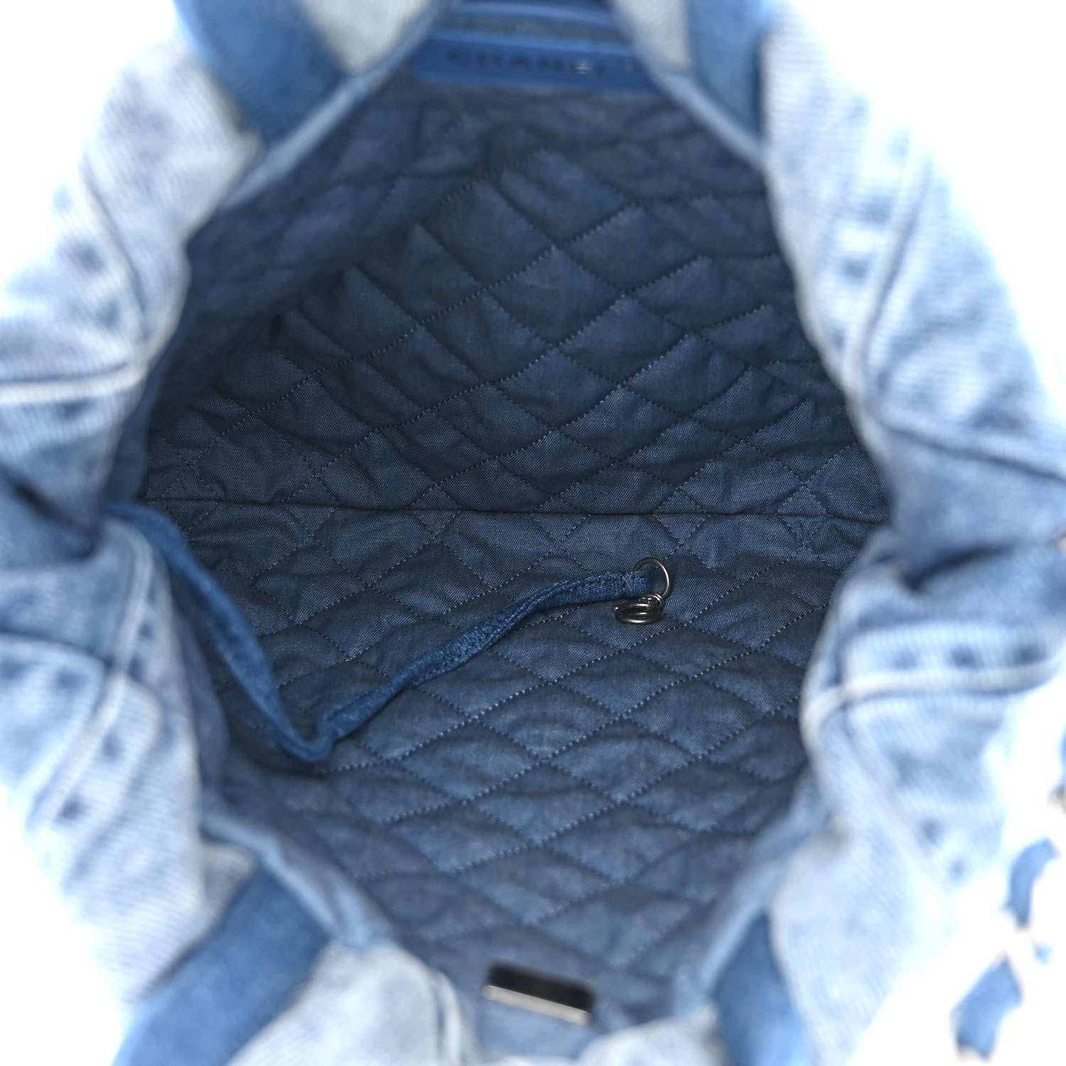Chanel Denim Quilted Chanel 22 Backpack Blue 5 of 10